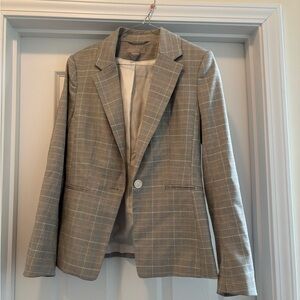 Classic Gray Plaid Women’s Blazer